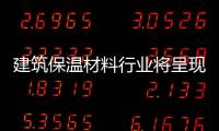 建筑保温材料行业将呈现多态势发展趋势